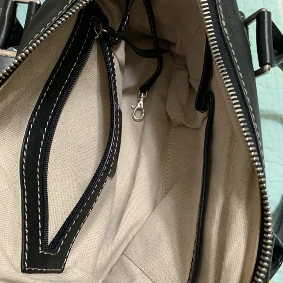 Michael Kors❤️🎁classic📌rare beautiful vintage📌Black Leather satchel - Picture 16 of 16